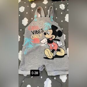 Disney Mickey Mouse Cozy Vibes Bodysuit - Gray and Pink